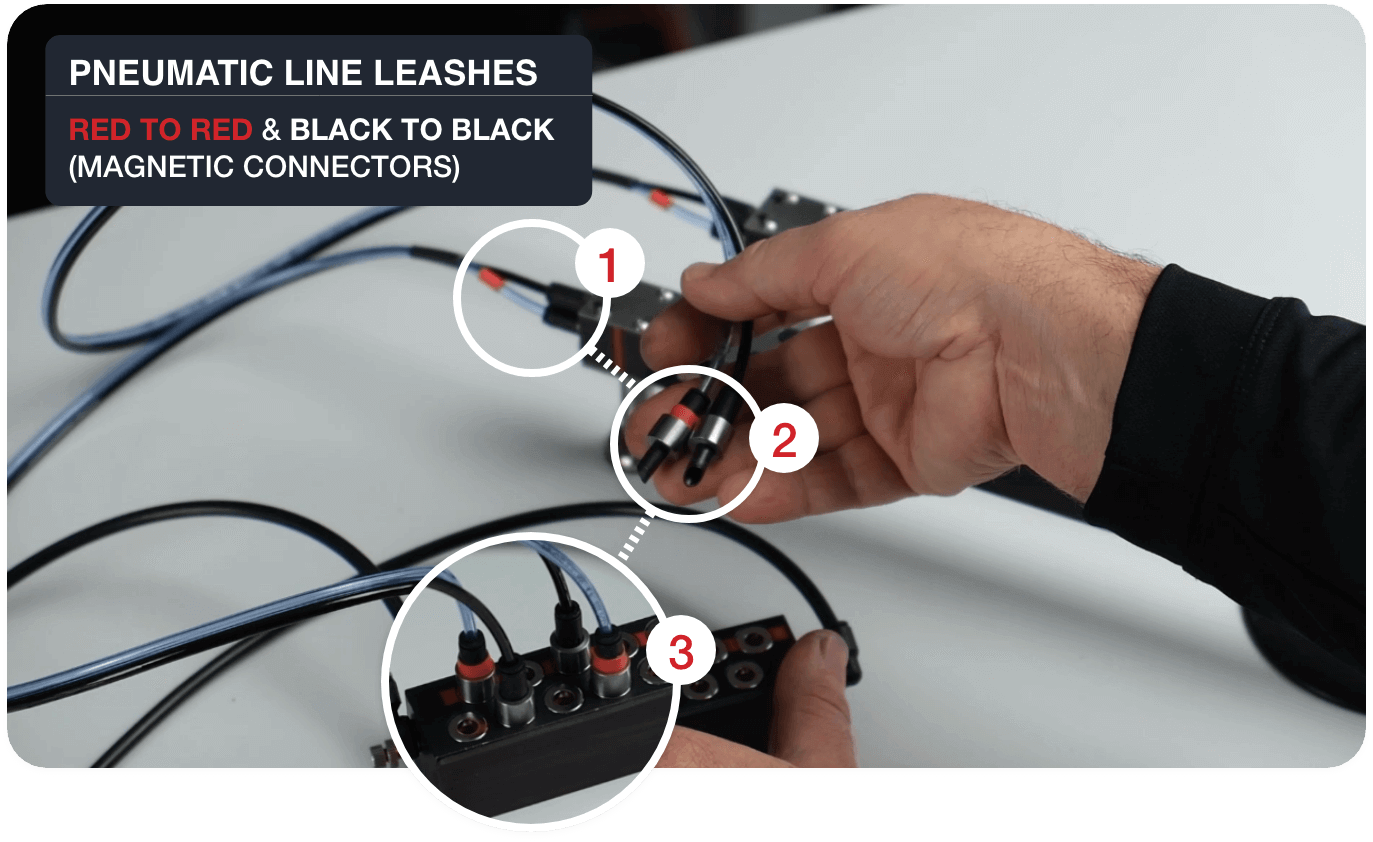 Pneumatic line leashes